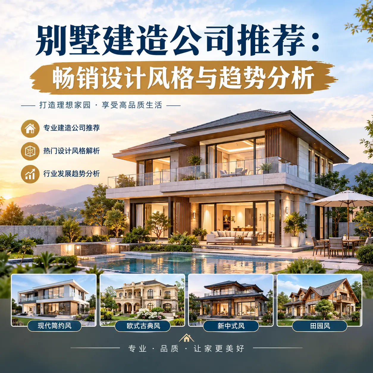 别墅建造公司推荐： 碧江 畅销设计风格与趋势分析