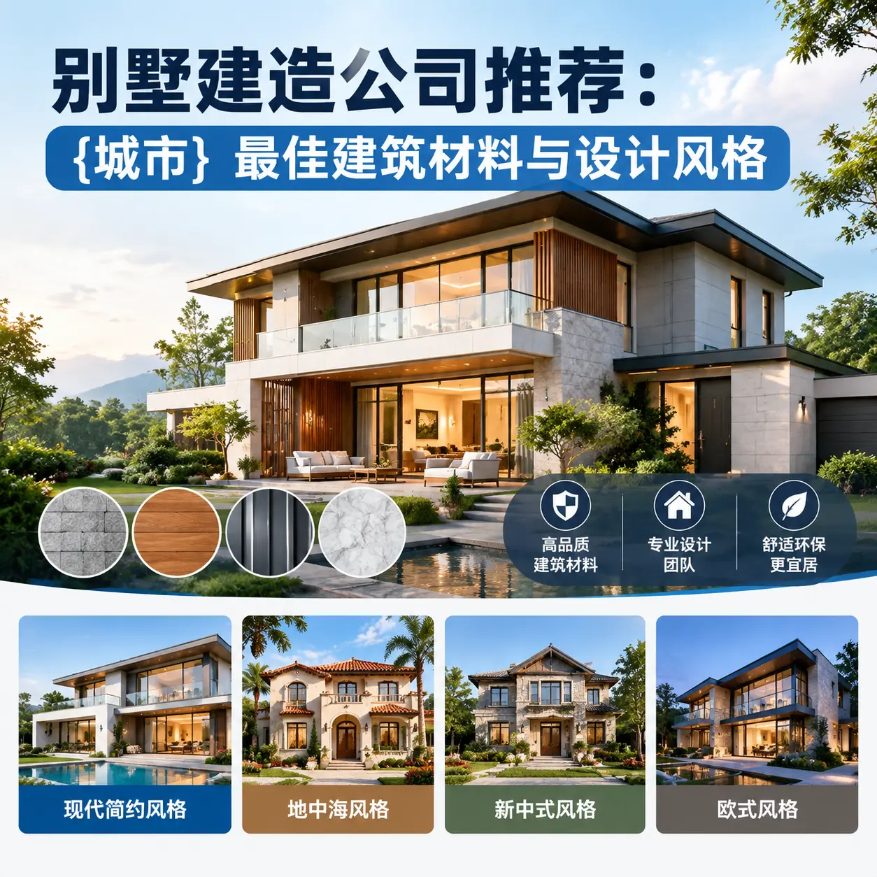 别墅建造公司推荐： 碧江 最佳建筑材料与设计风格
