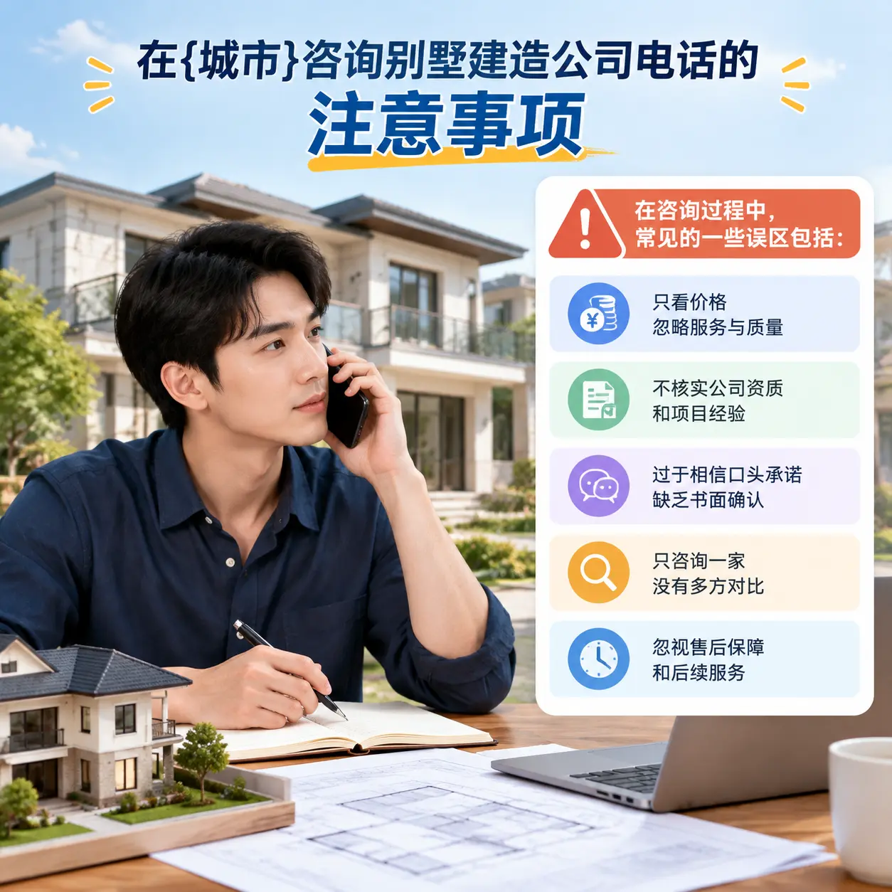 在碧江咨询别墅建造公司电话的注意事项